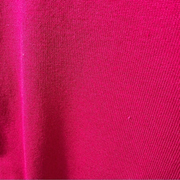 Alex Marie Sweater Fuchsia Silk blend short Sleeve Cowl Neck Women's Size Large - Picture 8 of 9